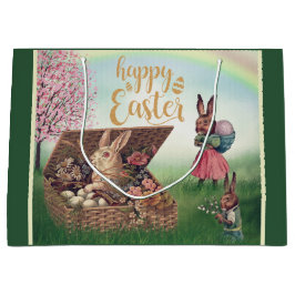 Vintag Osterhase Große Geschenktüte