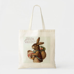 Vintag Osterhase mit Eiern Tragetasche