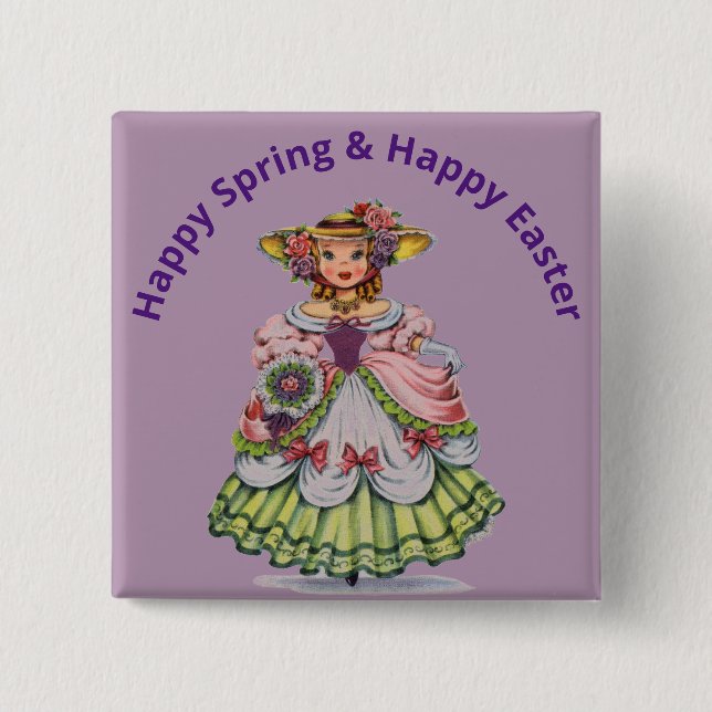 Vintag Ostermatte Button (Vorderseite)