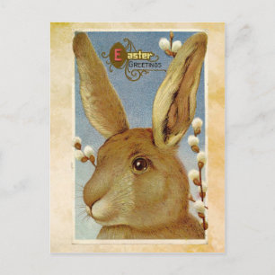 Vintag Ostern Bunny Postcard Feiertagspostkarte