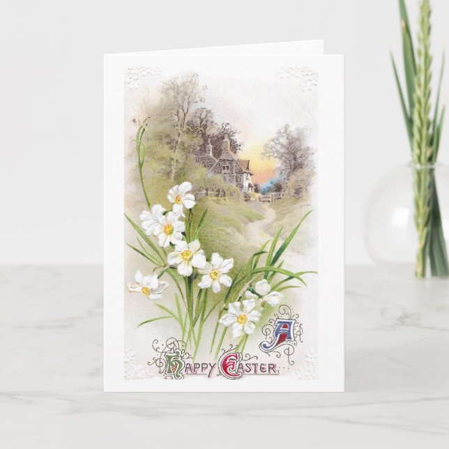 Vintag Ostern Feiertagskarte (Vorderseite)