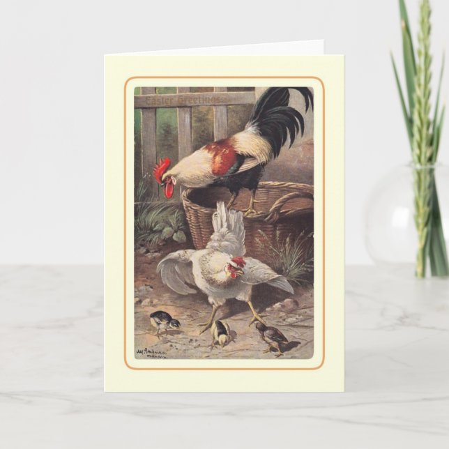 Vintag Ostern Feiertagskarte (Vorderseite)