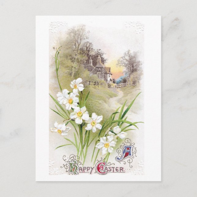 Vintag Ostern Feiertagspostkarte (Vorderseite)