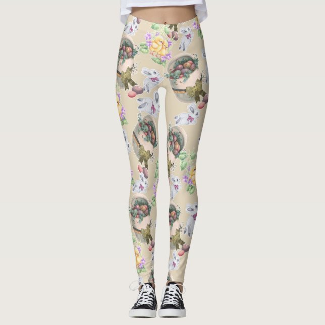 Vintag Ostern Leggings (Vorderseite)