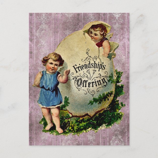 Vintag Ostern Postkarte (Vorderseite)