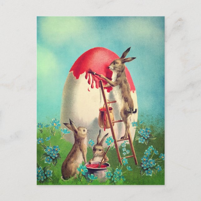 Vintag Ostern Postkarte (Vorderseite)