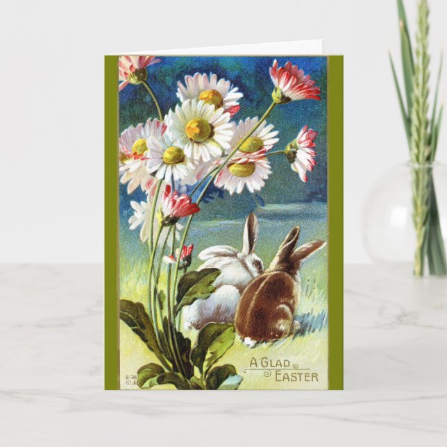 Vintag Osterpostkarte - OsterBunnen Karte (Vorderseite)