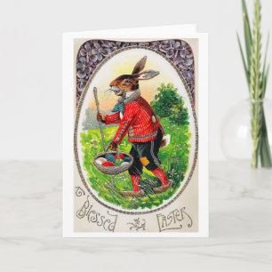 Vintag Ostersonnige Eierkarte Karte
