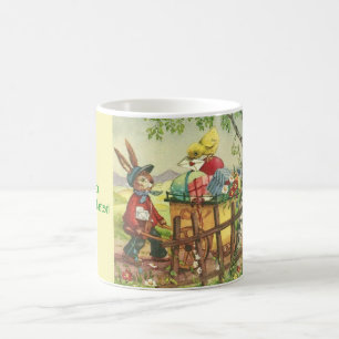 Vintag Ostersonnige Lieferung Tasse