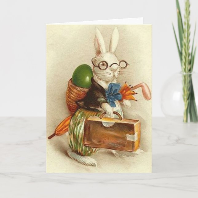 Vintag Ostersonnige Osterkarte Feiertagskarte (Vorderseite)