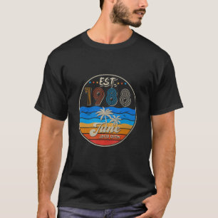 Vintag Ostsee 1988 34. Geburtstag Geboren im Juni T-Shirt
