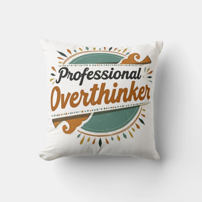 Vintag Overthinker Kissen (Vorderseite)