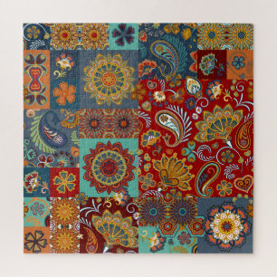 Vintag Paisley Mandala Colorful Patchwork