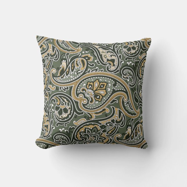 Vintag Paisley orientalisches Muster Nahtlos p Kissen (Vorderseite)