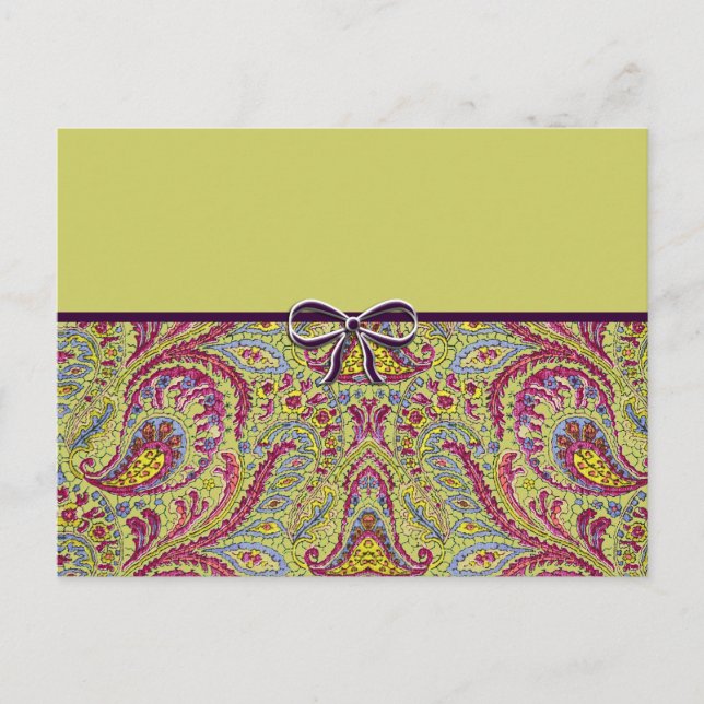 Vintag Paisley Postkarte (Vorderseite)