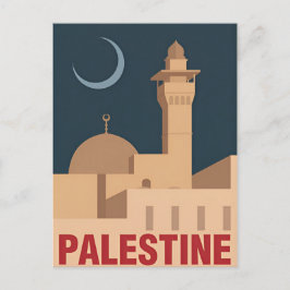 Vintag Palestine Travel Water Color Retro Postkarte