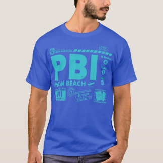 Vintag Palm Beach PBI Flughafencode Reisezeitschri T-Shirt