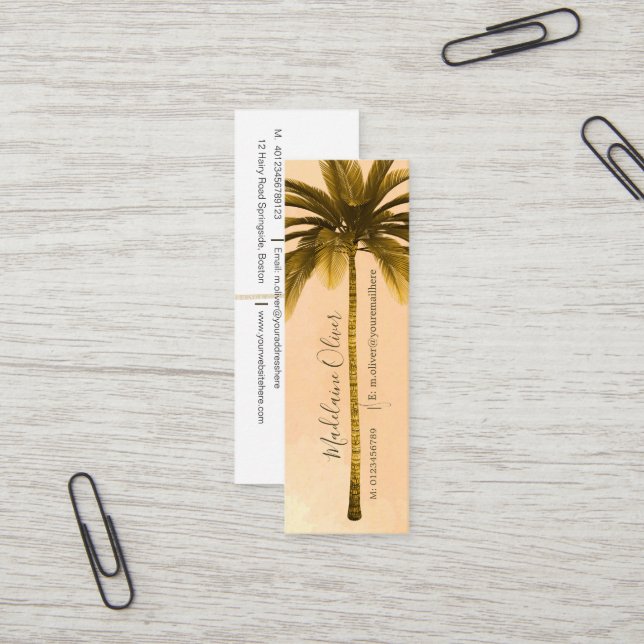 Vintag Palm Parco Tassino Mini Visitenkarte (Vorderseite/Rückseite Beispiel)