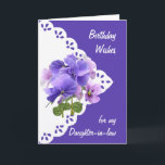Vintag Pansy Blume Daughter-Schwiegertochter Gebur Karte<br><div class="desc">Vintage Pansy Blume für Ihre Schwiegertochter Geburtstag</div>