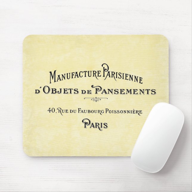 Vintag Paris Biz Card Mousepad (Mit Mouse)