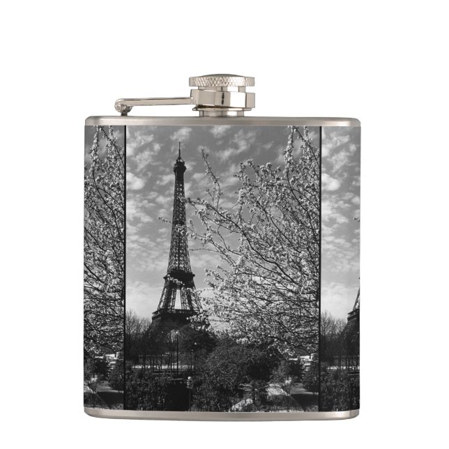 Vintag Paris Eiffel Tower Flachmann (Vorderseite)