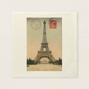 Vintag Paris Eiffel Tower Serviette