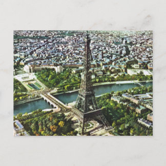 Vintag Paris, Eiffelturm Postkarte