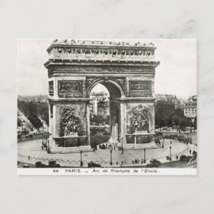 Vintag Paris, Etoile, Arc de Triumphe Postkarte
