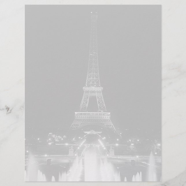 Vintag Paris Fontains Tower Eiffel (Vorderseite)