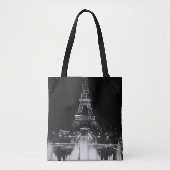 Vintag Paris Fontains Tower Eiffel Tasche (Vorderseite)