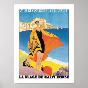 Vintag Paris Lyon Poster