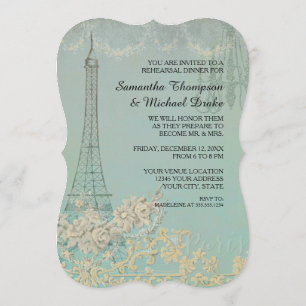 Vintag Paris Pariser Probe Einladung