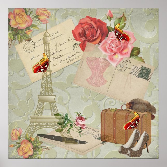 Vintag Paris Poster (Vorne)