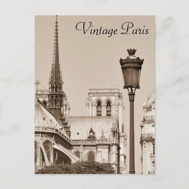 Vintag Paris Postkarte (Vorderseite)