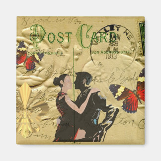 Vintag Paris Tango Postkarte Magnet