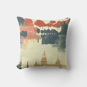 Vintag Pastel France Throw Kissen