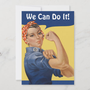 Vintag Patriotic Rosie der Riveter, wir können es