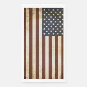 Vintag Patriotic USA FLAG Serviette