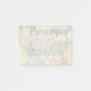 Vintag Peace Zuhause Schöne Liebe Post-it Klebezettel