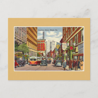 Vintag Peachtree Street Atlanta GA Postkarte