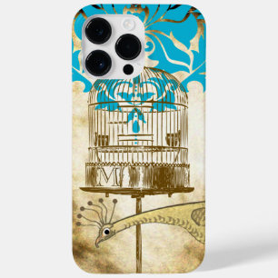 Vintag Peacock Birdcage Damask iPhone Case
