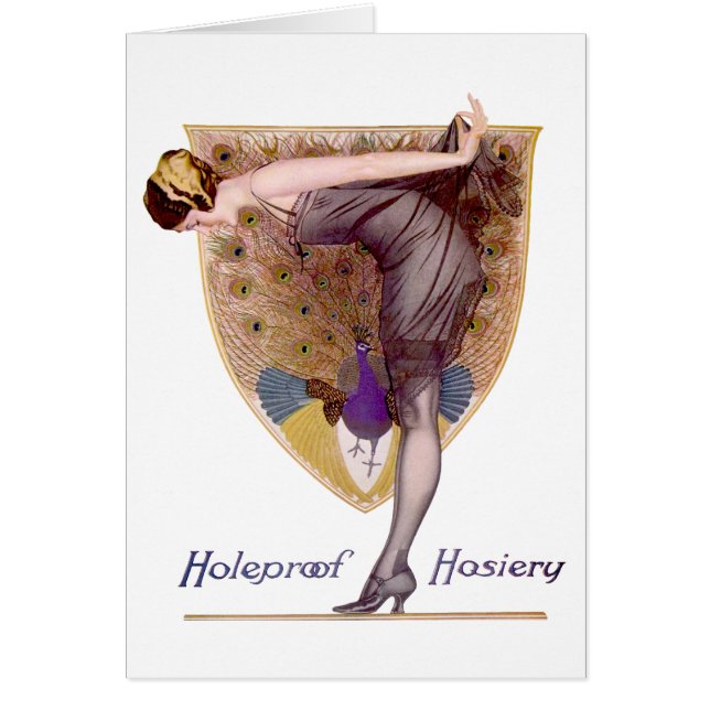 Vintag Peacock Woman Flapper Hübsch (Vorne)