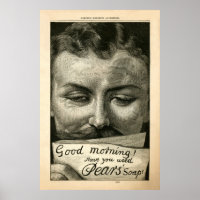Vintag Pear's Soap Ad aus 1890