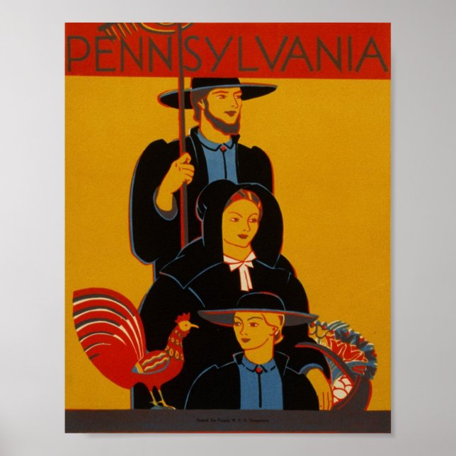 Vintag Pennsylvania Poster (Vorne)