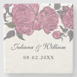 Vintag Peonies Untersetzer