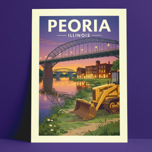 Vintag Peoria Illinois Postkarte (Von Creator hochgeladen)