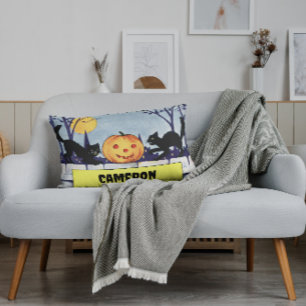 Vintag personalisierbare Katzen KürbisHalloween Lendenkissen