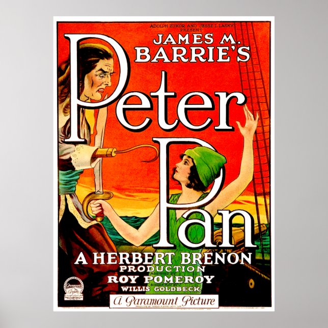 Vintag Peter Pan Movie Poster (Vorne)