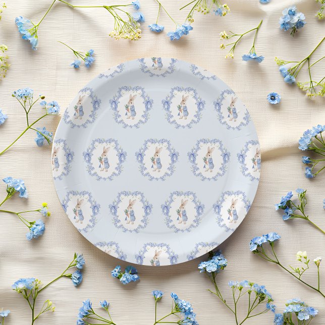 Vintag Peter Rabbit Boy Babydusche Pappteller (Von Creator hochgeladen)