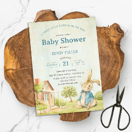 Vintag Peter Rabbit Kinderdusche Wasserfarbe Einladung